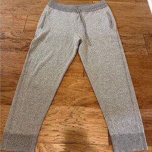 J.Hilburn 100% Cashmere Knit Jogger Pants Gray Size L